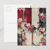 Carte postale Vintage romantique gothique (Devant / Derrière)