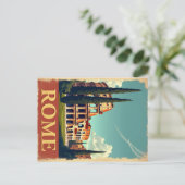 Carte Postale Vintage Rome Colisée Voyage (Debout devant)