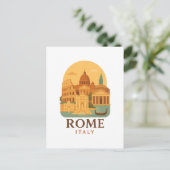 Carte Postale Vintage Rome Colosseum & Pantheon Postcard (Debout devant)