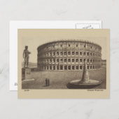 Carte postale vintage Rome Colosseum Travel (Devant / Derrière)