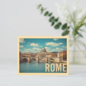 Carte Postale Vintage Rome Travel (Debout devant)