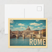 Carte Postale Vintage Rome Travel (Devant / Derrière)