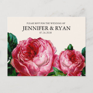 Carte postale vintage Rose RSVP