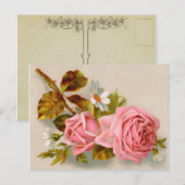 Carte postale Vintage Rose Spring (Devant / Derrière)