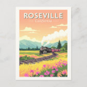 Carte Postale Vintage Roseville Californie (Devant)