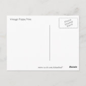 Carte Postale Vintage rouge (Dos)