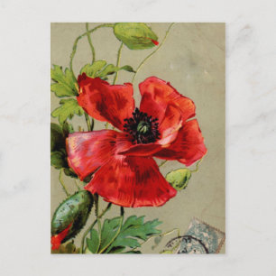 Carte Postale Vintage rouge