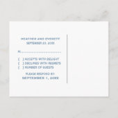 Carte postale vintage RSVP, bleu (Dos)