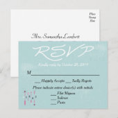 Carte postale vintage RSVP Blue Grunge Mariage / P (Devant / Derrière)