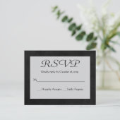 Carte postale vintage RSVP Gris et Noir (Debout devant)