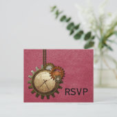 Carte postale vintage RSVP, rose (Debout devant)