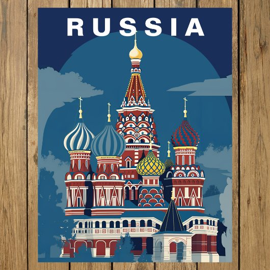 Carte Postale Vintage Russia Retro Cathedral Domes