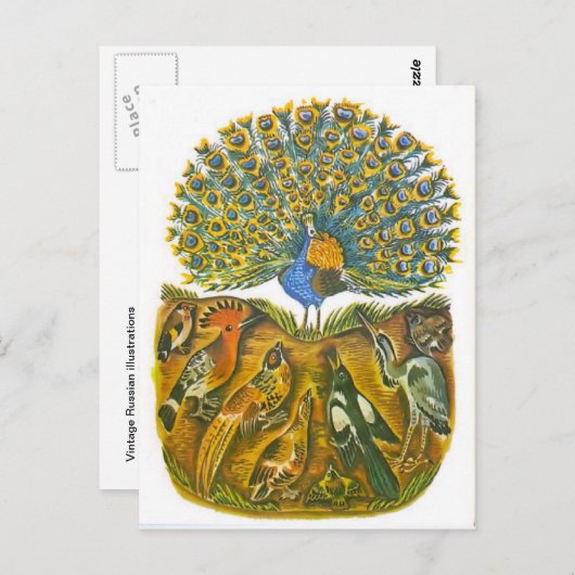 Carte Postale Vintage Russian illustrations (Devant / Derrière)