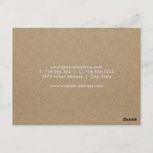 Carte postale vintage Rustic Florals (Dos)