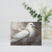 Carte Postale Vintage Rustic Mariage Dove (Debout devant)