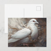 Carte Postale Vintage Rustic Mariage Dove (Devant / Derrière)