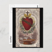 Carte postale vintage Sacred Heart (Devant / Derrière)