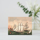 Carte Postale Vintage Sailboats (Debout devant)