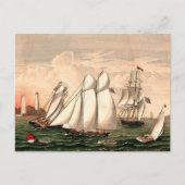 Carte Postale Vintage Sailboats (Devant)