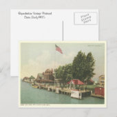 Carte Postale vintage Saint Claire Detroit Michigan (Devant / Derrière)