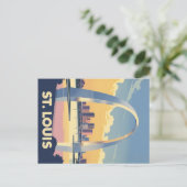 Carte Postale Vintage Saint-Louis Gateway Arch Cityscape (Debout devant)
