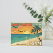Carte postale vintage Saint-Martin SXM 97150 – (Debout devant)