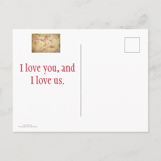 Carte postale vintage Saint-Valentin (Dos)