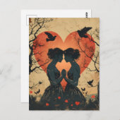 Carte Postale Vintage Saint Valentin LGBTQ (Devant / Derrière)