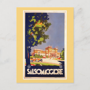 Carte Postale Vintage Salsomaggiore affiche de voyage italienne