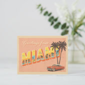 Carte Postale Vintage "Salut de Miami" (Debout devant)