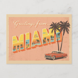 Carte Postale Vintage "Salut de Miami"