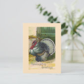 Carte Postale Vintage "Salutations d'action de grâ (Debout devant)