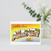 Carte Postale Vintage Salutations d'Albany, Géorgie (Debout devant)