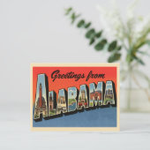 Carte Postale Vintage "Salutations de Alabama" (Debout devant)