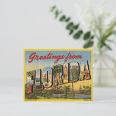 Carte Postale Vintage "Salutations de Floride" (Debout devant)