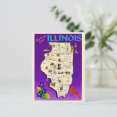 Carte Postale Vintage salutations de l'Illinois  (Debout devant)