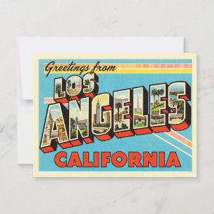 Carte Postale Vintage "Salutations de Los Angeles, Californie"