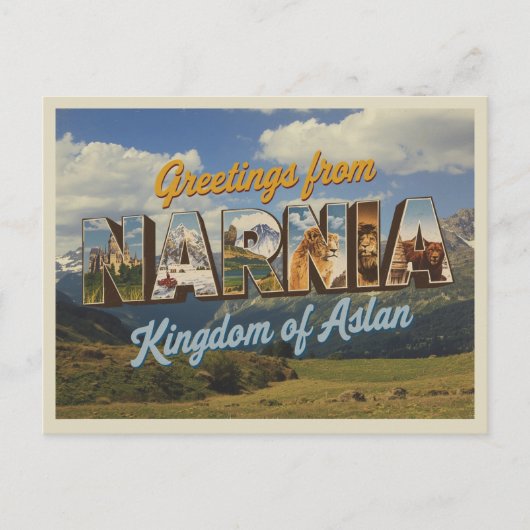 Carte Postale Vintage "Salutations de Narnia" (Devant)