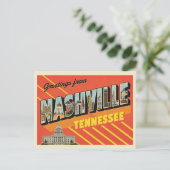 Carte Postale Vintage "Salutations de Nashville, Tennessee" (Debout devant)