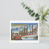 Carte Postale Vintage "Salutations du Maine" (Debout devant)