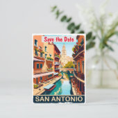 Carte postale vintage San Antonio pour réserver la (Debout devant)