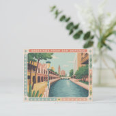 Carte postale vintage San Antonio | Salutations de (Debout devant)