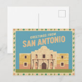 Carte postale vintage San Antonio | Salutations de (Devant / Derrière)