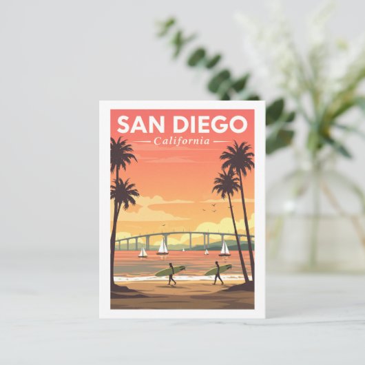 Carte Postale Vintage San Diego (Debout devant)
