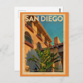 Carte postale vintage San Diego Travel (Devant / Derrière)