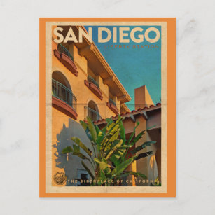 Carte postale vintage San Diego Travel