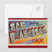 Carte postale Vintage San Francisco (Devant / Derrière)