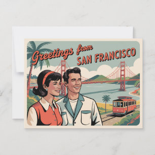 Carte postale vintage San Francisco   Salutations 