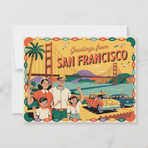 Carte postale vintage San Francisco   Salutations 