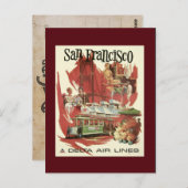 Carte postale vintage San Francisco Travel (Devant / Derrière)